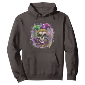 Skeleton Jester Louisiana Mardi Gras Hoodie TS09 Dark Chocolate Print Your Wear