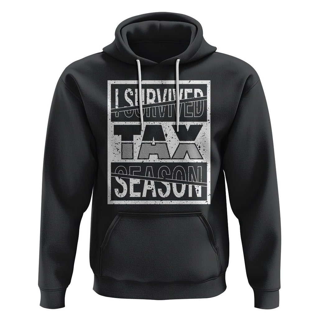 Funny Accountant Hoodie I Survived Tax Season TS09 Black Printyourwear