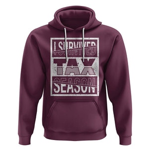 Funny Accountant Hoodie I Survived Tax Season TS09 Maroon Printyourwear