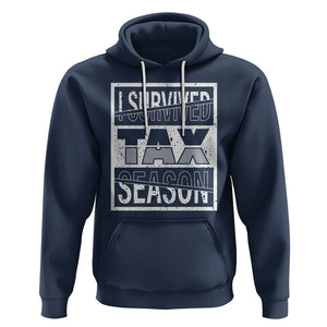 Funny Accountant Hoodie I Survived Tax Season TS09 Navy Printyourwear