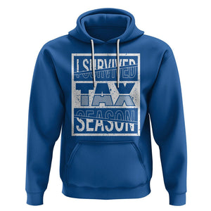 Funny Accountant Hoodie I Survived Tax Season TS09 Royal Blue Printyourwear