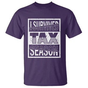 Funny Accountant T Shirt I Survived Tax Season TS09 Purple Printyourwear