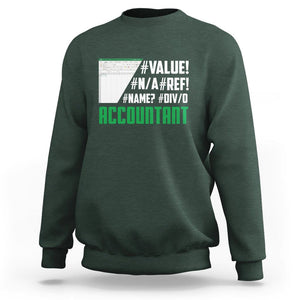 Funny Accountant Errors In Excel Sweatshirt TS09 Dark Forest Green Printyourwear