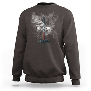 World No Tobacco Day Anti Smoking Sweatshirt TS09 Dark Chocolate Print Your Wear