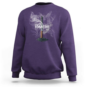World No Tobacco Day Anti Smoking Sweatshirt TS09 Purple Print Your Wear
