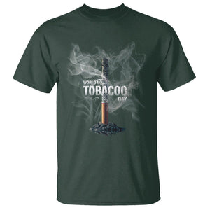 World No Tobacco Day Anti Smoking T Shirt TS09 Dark Forest Green Print Your Wear