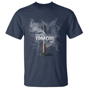 World No Tobacco Day Anti Smoking T Shirt TS09 Navy Print Your Wear