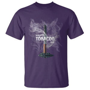 World No Tobacco Day Anti Smoking T Shirt TS09 Purple Print Your Wear