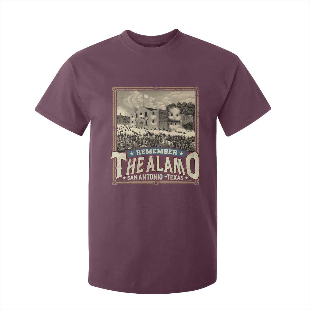Texas Remember The Alamo T Shirt For Kid San Antonio Alamo War History Lover TS09 Maroon Print Your Wear