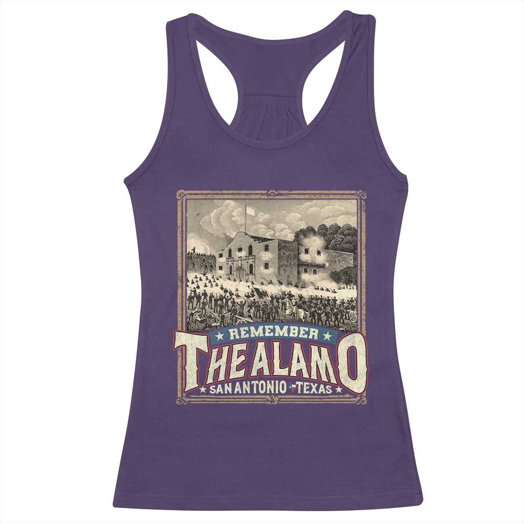 Texas Remember The Alamo Racerback Tank Top San Antonio Alamo War History Lover TS09 Purple Print Your Wear