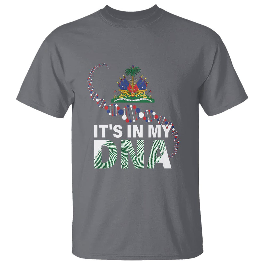 Haitian T Shirt It's In My DNA Haiti Patriotic TS09 Charcoal Printyourwear