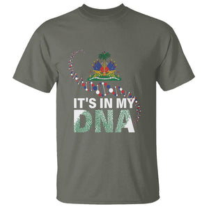 Haitian T Shirt It's In My DNA Haiti Patriotic TS09 Military Green Printyourwear