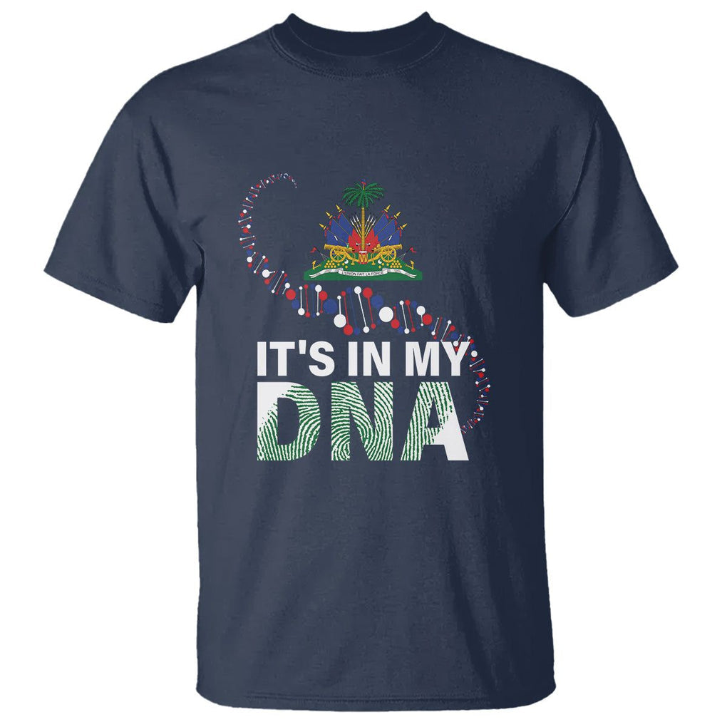 Haitian T Shirt It's In My DNA Haiti Patriotic TS09 Navy Printyourwear