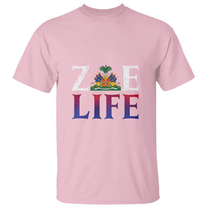 Haitian T Shirt Zoe Life Haiti Patriotic TS09 Light Pink Printyourwear
