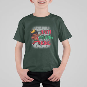 Haiti Young King Haitian Black Boys Kids T Shirt For Kid TS09 Dark Forest Green Printyourwear