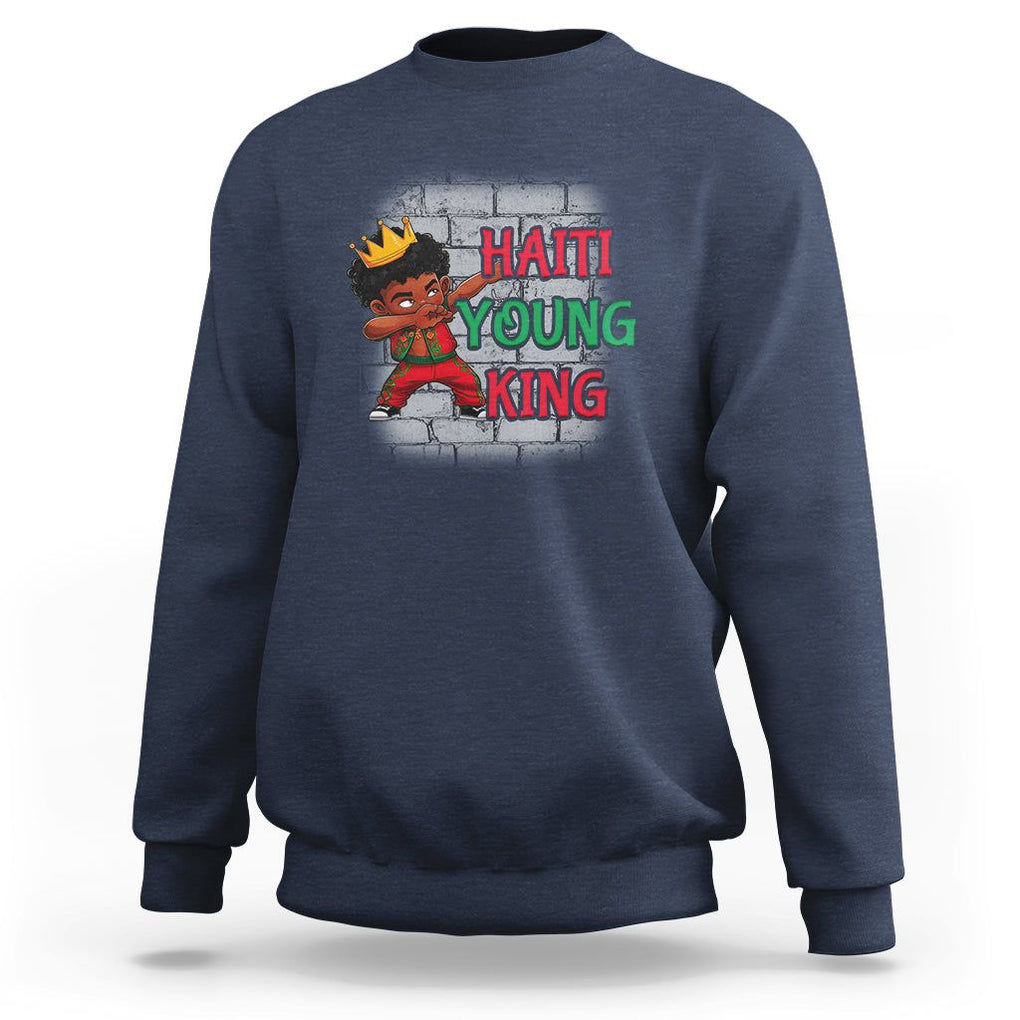 Haiti Young King Haitian Black Boys Kids Sweatshirt TS09 Navy Printyourwear