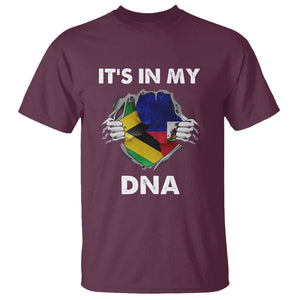 Haitian Jamaican T Shirt It's In My DNA TS09 Maroon Printyourwear