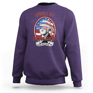 Funny George Washington Sweatshirt Suck It England 1776 4th Of July TS09 Purple Print Your Wear