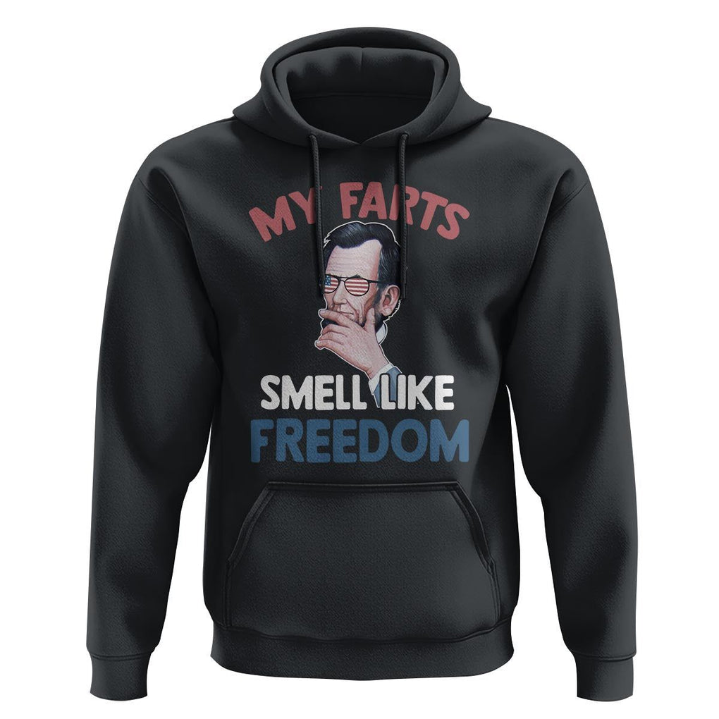 Funny Abraham Lincoln Hoodie My Farts Smell Like Freedom 4th Of July TS09 Black Print Your Wear