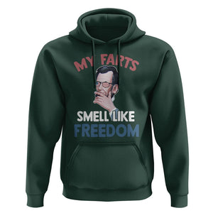 Funny Abraham Lincoln Hoodie My Farts Smell Like Freedom 4th Of July TS09 Dark Forest Green Print Your Wear