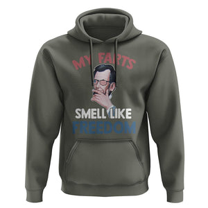 Funny Abraham Lincoln Hoodie My Farts Smell Like Freedom 4th Of July TS09 Military Green Print Your Wear