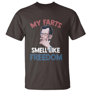 Funny Abraham Lincoln T Shirt My Farts Smell Like Freedom 4th Of July TS09 Dark Chocolate Print Your Wear