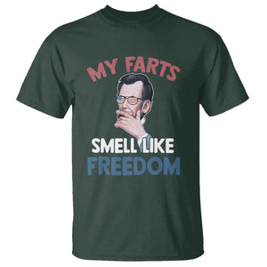 Funny Abraham Lincoln T Shirt My Farts Smell Like Freedom 4th Of July TS09 Dark Forest Green Print Your Wear