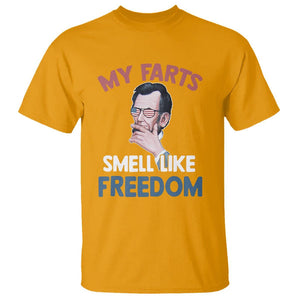 Funny Abraham Lincoln T Shirt My Farts Smell Like Freedom 4th Of July TS09 Gold Print Your Wear