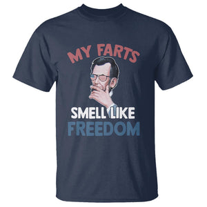 Funny Abraham Lincoln T Shirt My Farts Smell Like Freedom 4th Of July TS09 Navy Print Your Wear