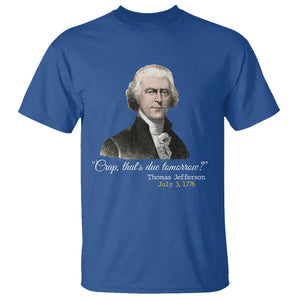 Thomas Jefferson T Shirt Crap That's Due Tomorrow Funny 4th of July 1776 TS09 Royal Blue Print Your Wear