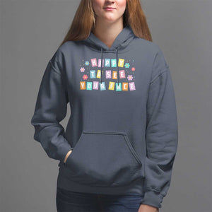 Teacher Hoodie Happy To See Your Face Back To School TS09 Navy Print Your Wear