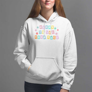Teacher Hoodie Happy To See Your Face Back To School TS09 White Print Your Wear