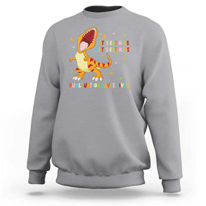 Funny Teacher Sweatshirt Let's Eat Kid Punctuation Saves Lives TS09 Sport Gray Print Your Wear