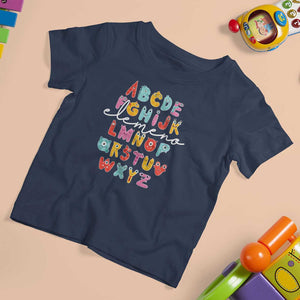 Teacher Alphabet Elemeno Cute Little Monster T Shirt For Kid TS09 Navy Print Your Wear