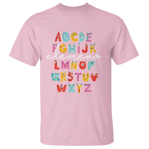 Teacher Alphabet Elemeno Cute Little Monster T Shirt TS09 Light Pink Print Your Wear