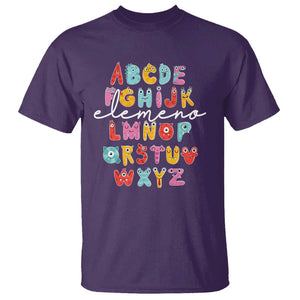 Teacher Alphabet Elemeno Cute Little Monster T Shirt TS09 Purple Print Your Wear