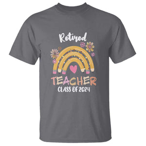 Retired Teacher T Shirt Class Of 2024 Retirement TS09 Charcoal Print Your Wear