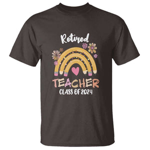 Retired Teacher T Shirt Class Of 2024 Retirement TS09 Dark Chocolate Print Your Wear