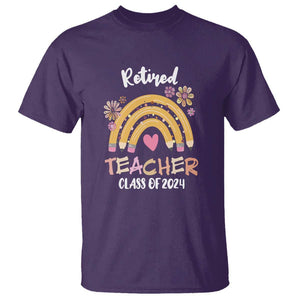 Retired Teacher T Shirt Class Of 2024 Retirement TS09 Purple Print Your Wear