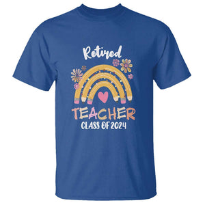 Retired Teacher T Shirt Class Of 2024 Retirement TS09 Royal Blue Print Your Wear