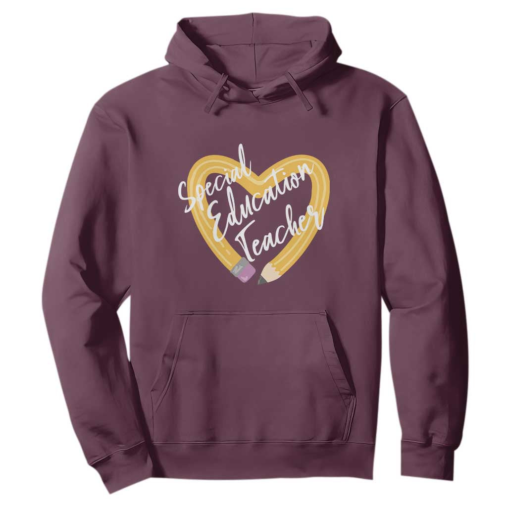 Special Education Teacher Teach Them Love Them Autism ADHD Hoodie TS09 Maroon Print Your Wear