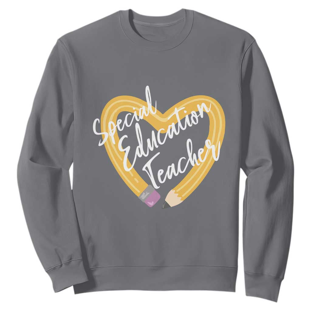 Special Education Teacher Teach Them Love Them Autism ADHD Sweatshirt TS09 Charcoal Print Your Wear