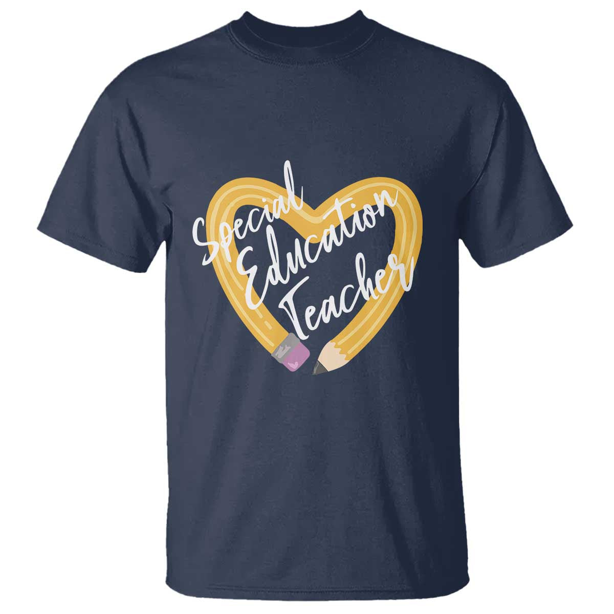 Special Education Teacher Teach Them Love Them Autism ADHD T Shirt TS09 Navy Print Your Wear