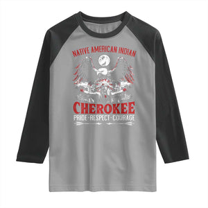 Native American Cherokee Raglan Shirt Pride Respect Courage Indigenous TS09 Sport Gray Black Print Your Wear