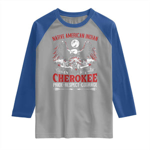 Native American Cherokee Raglan Shirt Pride Respect Courage Indigenous TS09 Sport Gray Royal Print Your Wear