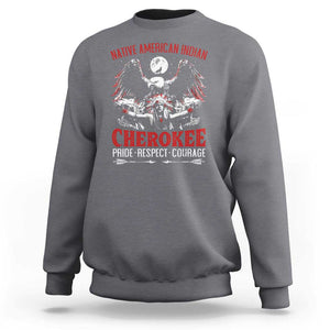 Native American Cherokee Sweatshirt Pride Respect Courage Indigenous TS09 Charcoal Print Your Wear