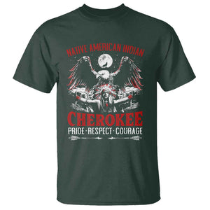 Native American Cherokee T Shirt Pride Respect Courage Indigenous TS09 Dark Forest Green Print Your Wear