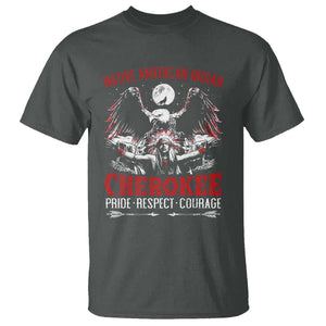 Native American Cherokee T Shirt Pride Respect Courage Indigenous TS09 Dark Heather Print Your Wear