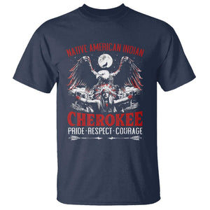 Native American Cherokee T Shirt Pride Respect Courage Indigenous TS09 Navy Print Your Wear