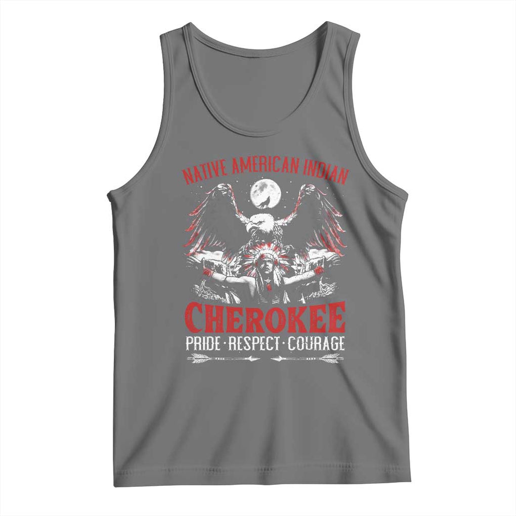 Native American Cherokee Tank Top Pride Respect Courage Indigenous TS09 Black Heather Print Your Wear
